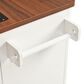 HOMLUX 52" Fluted Kitchen Island with Drop Leaf in White, , large