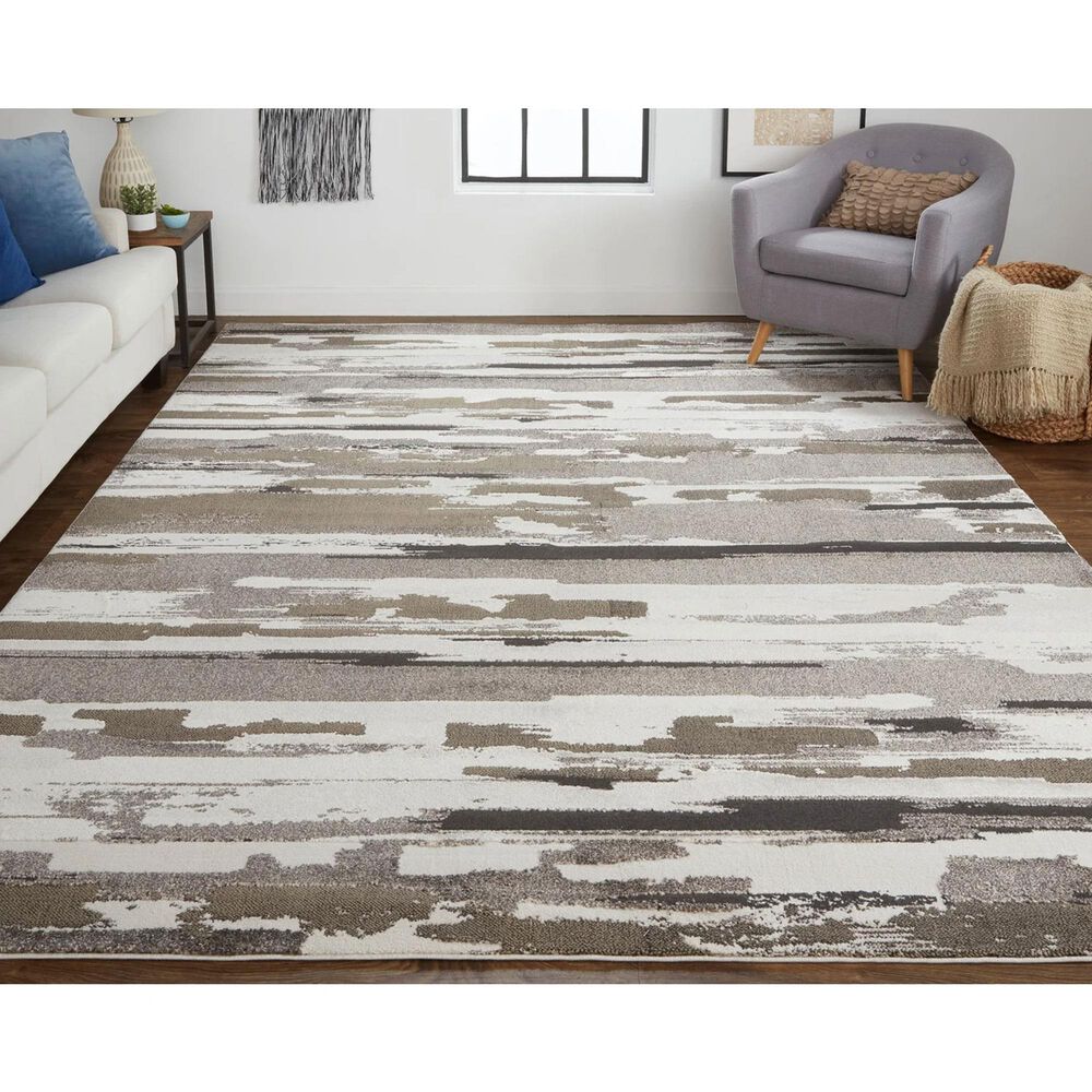 Feizy Vancouver 8&#39; x 10&#39; Brown Area Rug, , large