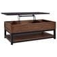 Ashley Kallari Lift-Top Coffee Table in Warm Brown and Black, , large