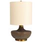 Creative Coop Salem Stoneware Table Lamp in Mushroom Brown, , large