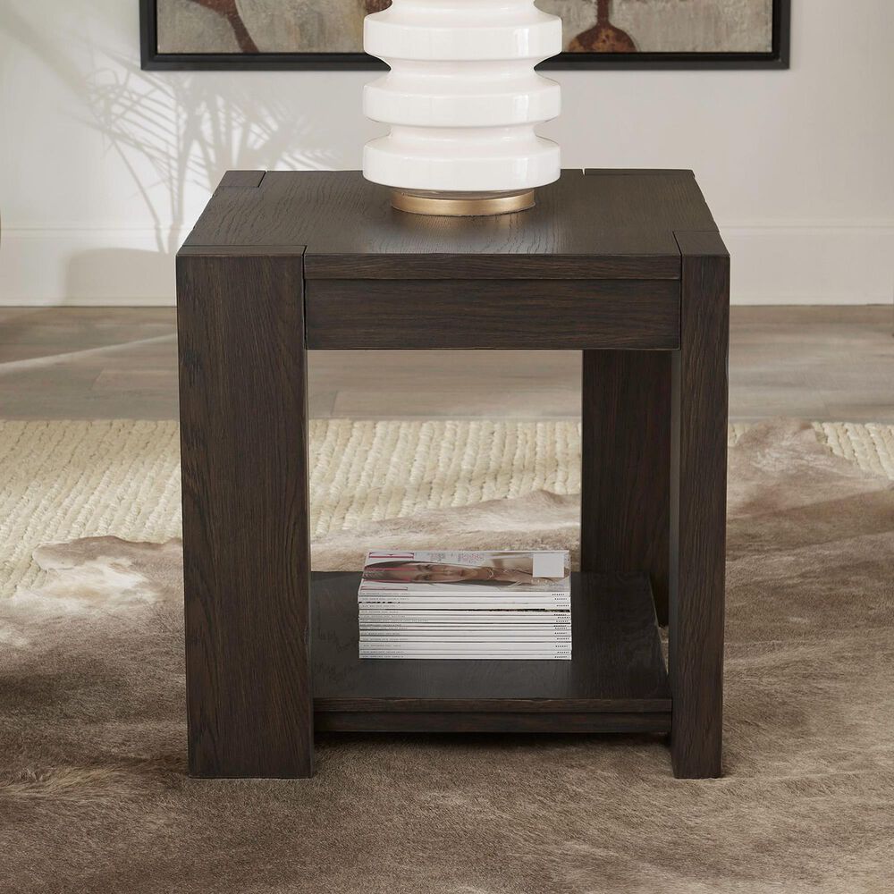 Belle Furnishings Lennox Hill Square End Table in Bark, , large