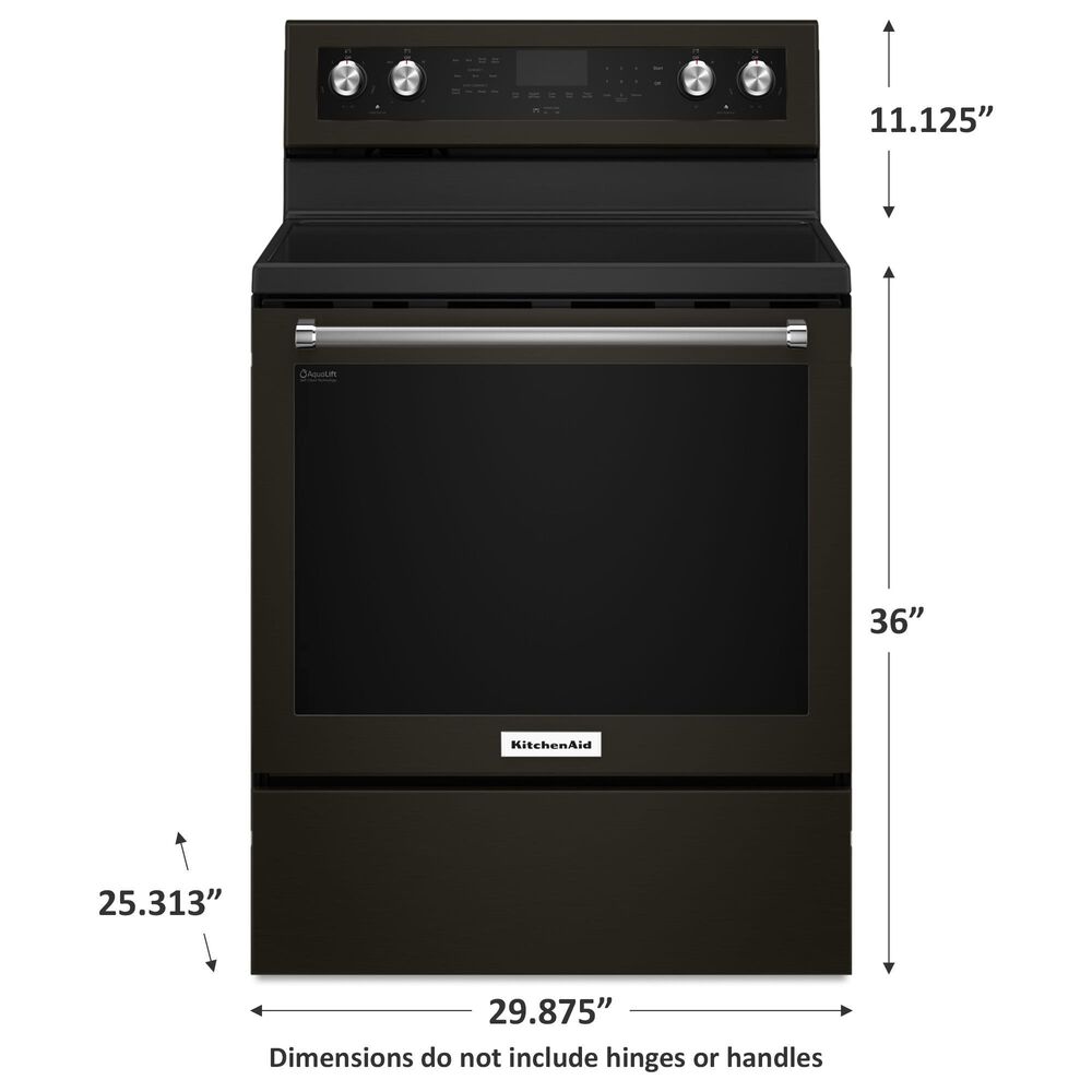KitchenAid 30&#39;&#39;  6.4 Cu. Ft. Freestanding Electric Range in Black Stainless Steel, , large