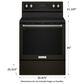 KitchenAid 30""  6.4 Cu. Ft. Freestanding Electric Range in Black Stainless Steel, , large
