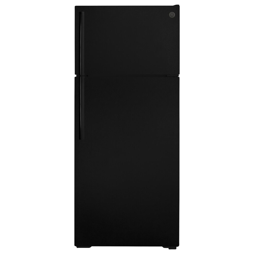 GE Appliances 17.5 Cu. Ft. Top-Freezer Refrigerator with Icemaker in Black, , large