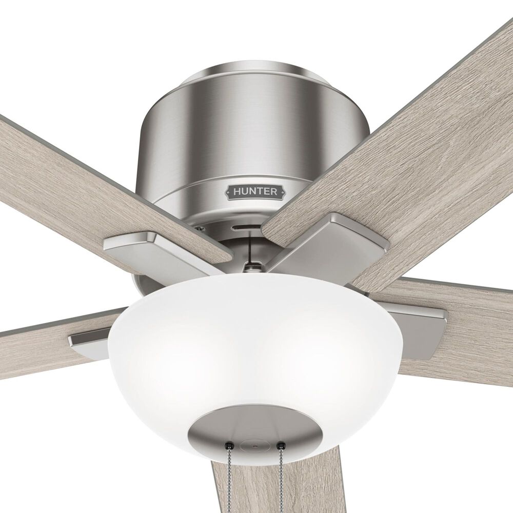 Hunter Fitzgerald 44&quot; Ceiling Fan with LED Lights in Brushed Nickel, , large