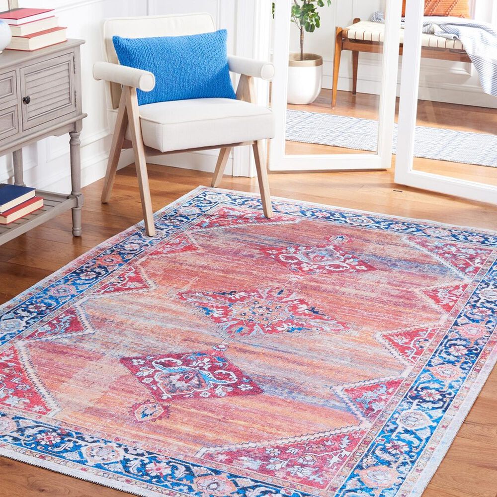 Safavieh Serapi 3&#39;3&quot; x 5&#39; Rust and Navy Area Rug, , large