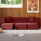 Jaxx Zipline 3-Piece Stationary Convertible Sleeper Sofa in Berry Velvet, , large
