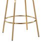 LumiSource Cinch 26" Swivel Counter Stool with Black Upholstery in Gold (Set of 2), , large