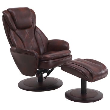 Tiddal Home Nova Manual Swivel Recliner with Ottoman in Whisky, , large