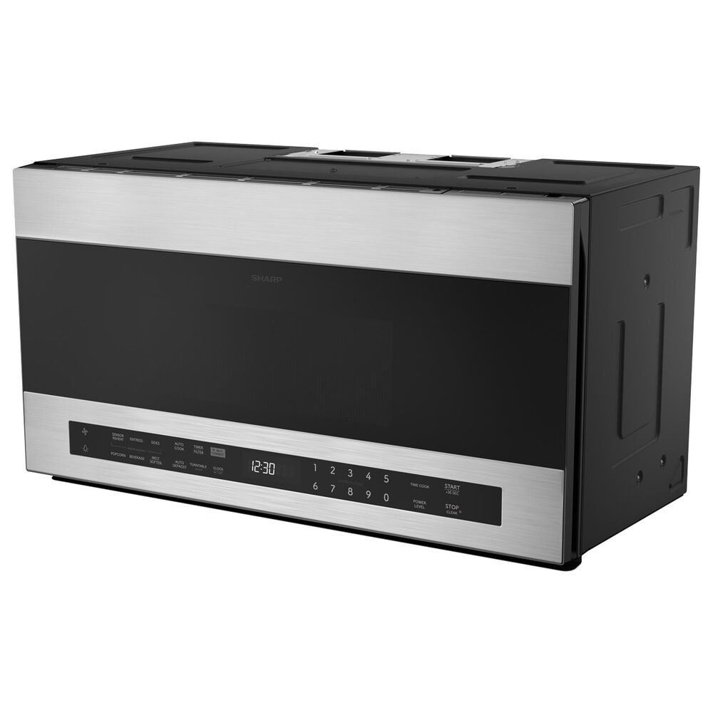 Sharp 1.9 Cu. Ft. Smart Over the Range Microwave Oven in Black and Stainless Steel, , large