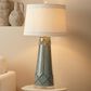 Splendor Living Quailridge Table Lamp in Teal and Silver, , large