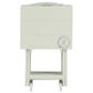 Linon Home Decor Compass Folding TV Tray Table Set with Stand in Light Gray (Set of 4), , large