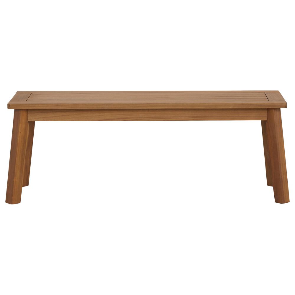 Ashley Janiyah Patio Dining Bench in Light Brown, , large