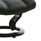 Stressless Medium Chair and Ottoman with Black Classic Base in Paloma Black, , large