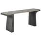 Furniture Worldwide Quill Console Table in White Travertine and Dark Bronze, , large
