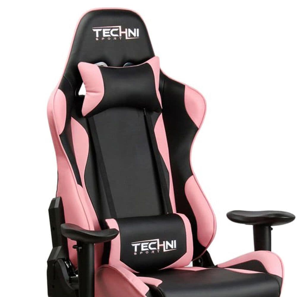 Techni Sport ProGamer2 Gaming Chair in Black and Pink, , large