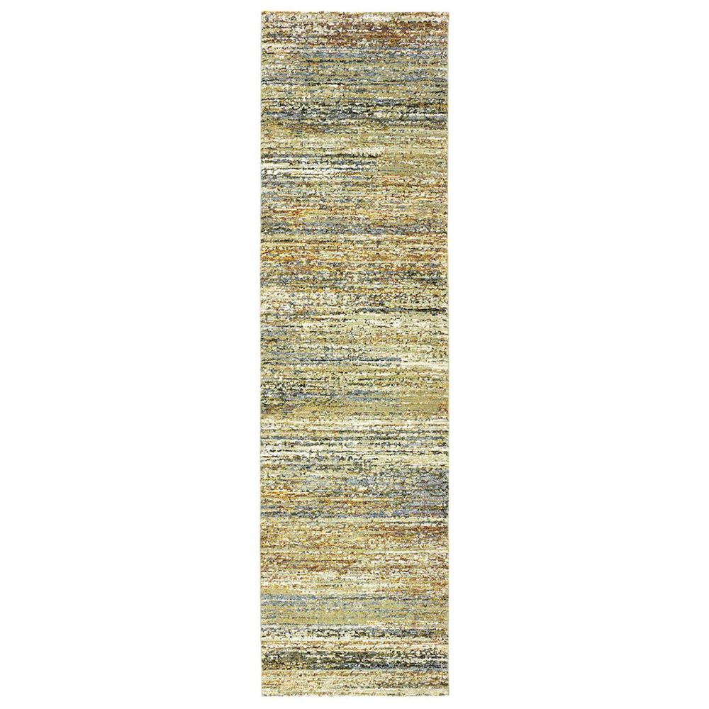 Oriental Weavers Atlas 8037J 2"6" x 12" Gold and Green Runner, , large