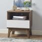 Modway Envision 1 Drawer and Shelf Nightstand in Walnut White, , large