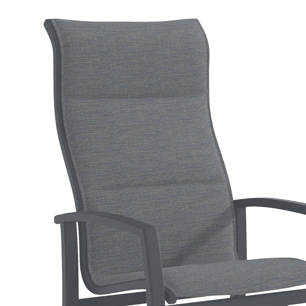 Tropitone Muirlands Padded High Back Swivel Rocker with Fog Bound Sling in Graphite, , large