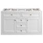 James Martin Vanities Chicago 48" Single Bathroom Vanity in Glossy White with 3 cm Parisien Bleu Quartz Top and Rectangular Sink, , large