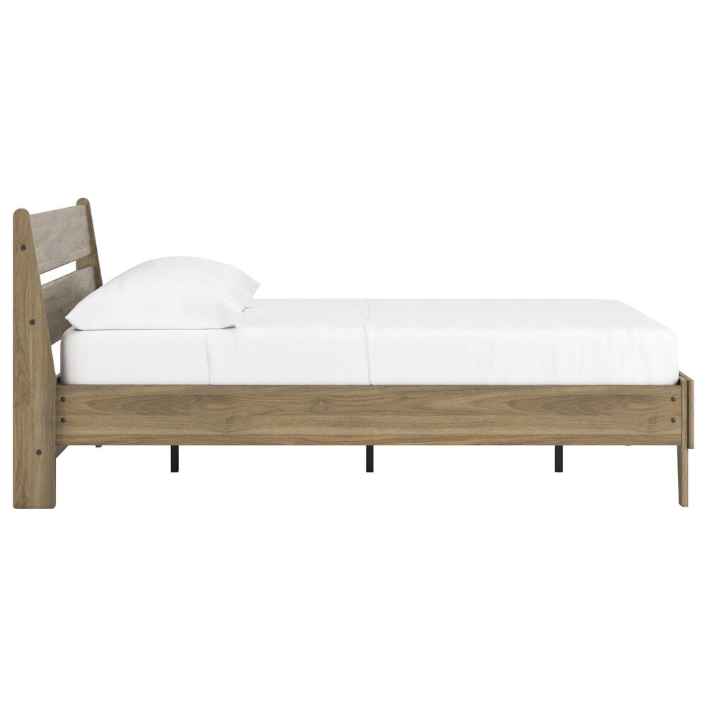 Ashley Deanlow Full Platform Panel Bed in Honey, , large