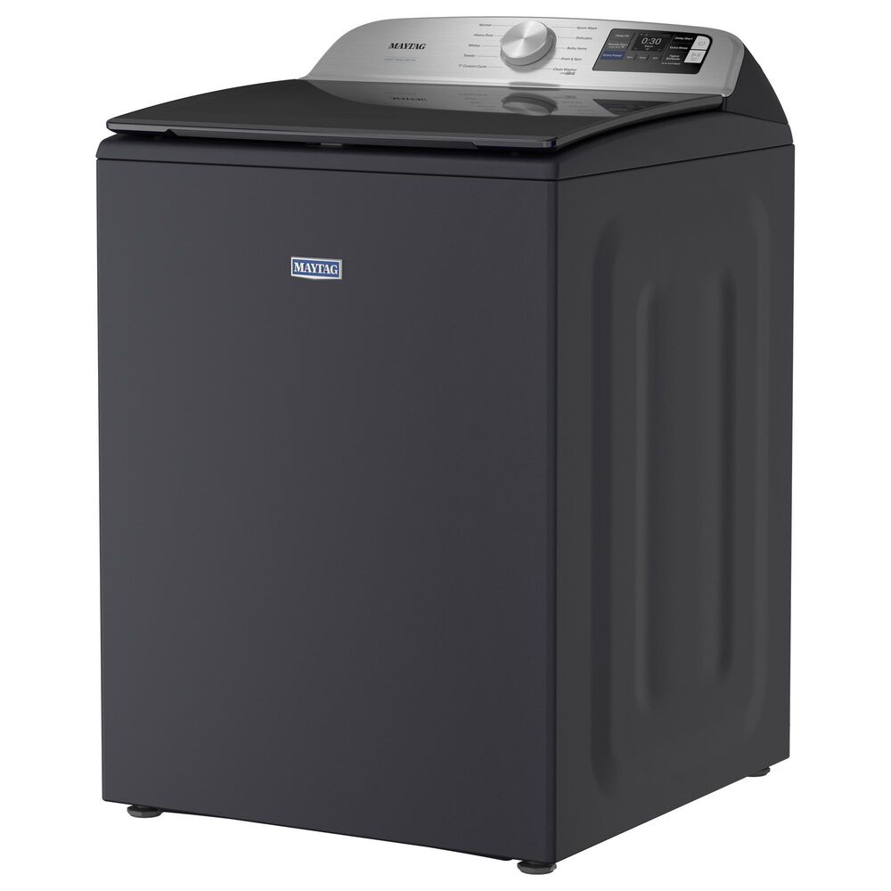 Maytag 5.2 Cu. Ft. Smart Top Load Washer and 7.4 Cu. Ft. Smart Electric Top Load Dryer Laundry Pair in Midnight Steel, , large