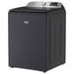 Maytag 5.2 Cu. Ft. Smart Top Load Washer and 7.4 Cu. Ft. Smart Electric Top Load Dryer Laundry Pair in Midnight Steel, , large