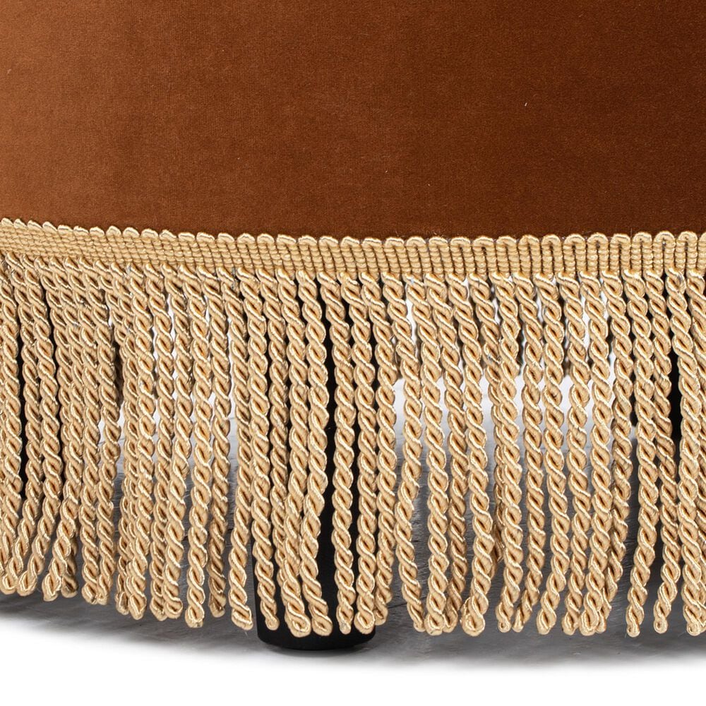 Jennifer Taylor Home Yolanda Standard Ottoman in Burnt Orange and Gold, , large