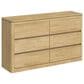 Mayberry Hill Rosalie 6 Drawer Dresser and Mirror in Natural, , large