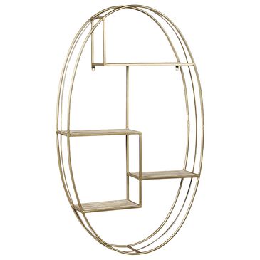 Signature Design by Ashley Elettra Wall Shelf in Natural and Gold, , large