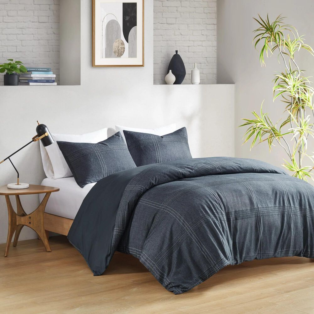 Hampton Park Anders 3-Piece Full/Queen Duvet Set in Charcoal, , large