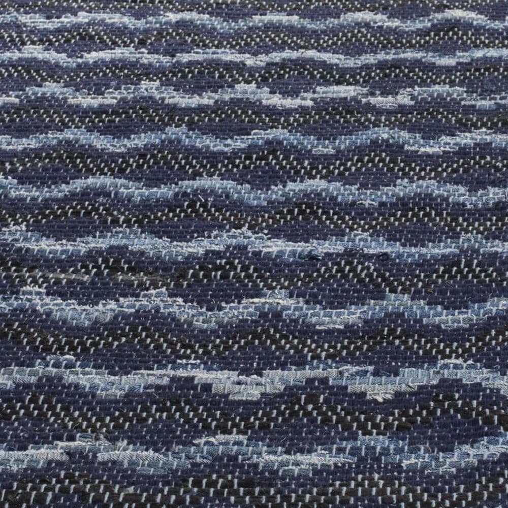 Safavieh Montauk 4&#39; Round Turquoise, Navy Blue and Black Area Rug, , large