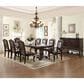 Crown Mark Kiera Double Pedestal Dining Table Only in Rich Brown , , large