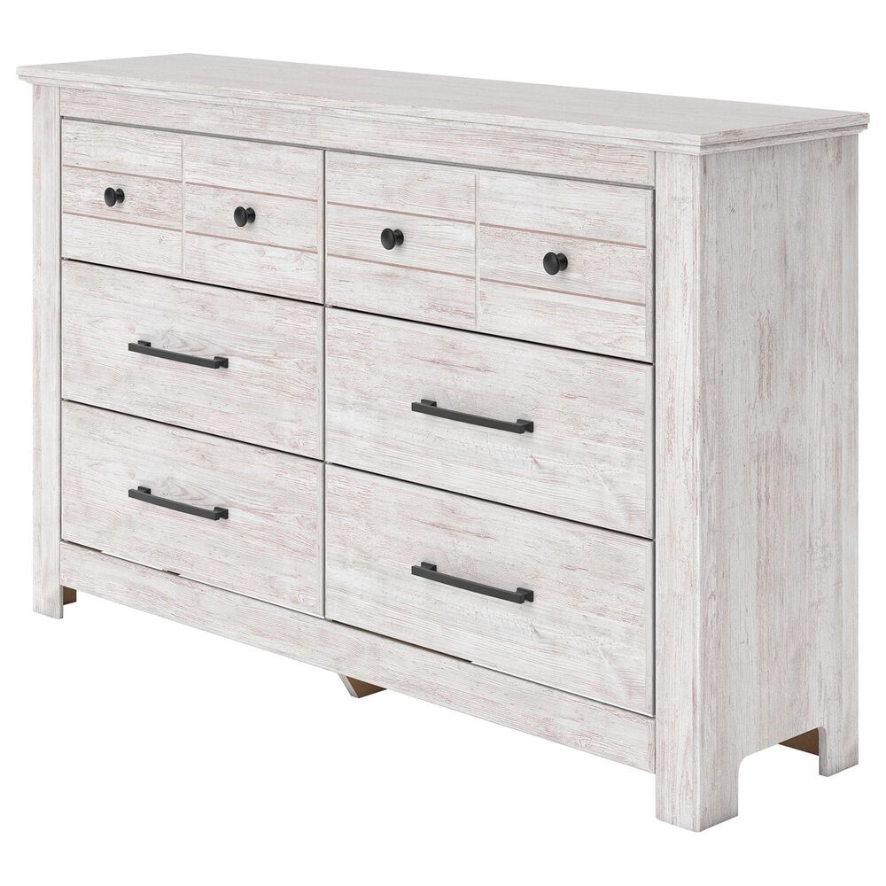 Ashley Makidern 6 Drawer Dresser Only in Whitewash, , large