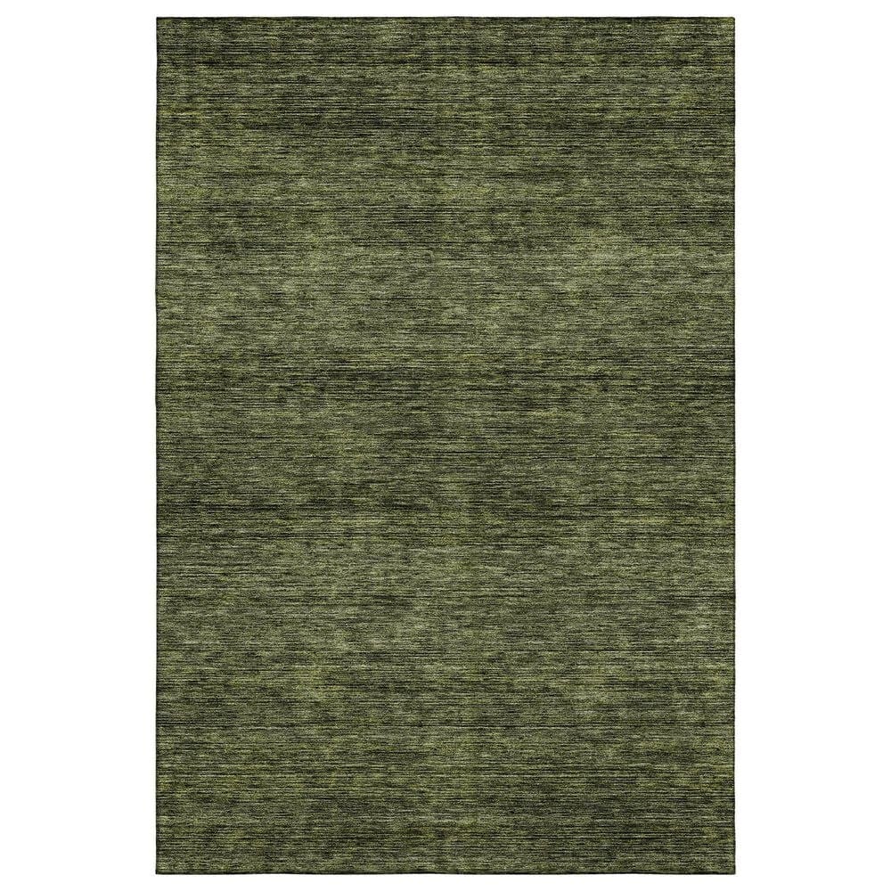 Dalyn Rug Company Soft Essentials Solid Olive 9" x 12" Indoor/Outdoor Area Rug, , large