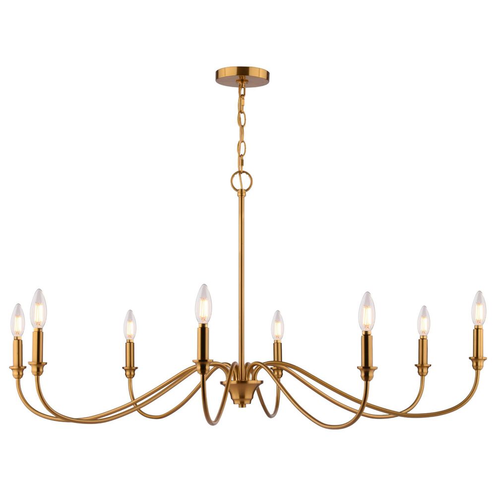 Vaxcel Annabelle 8-Light Chandelier in Muted Brass, , large