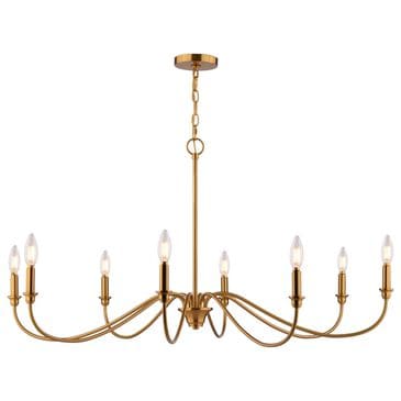 Vaxcel Annabelle 8-Light Chandelier in Muted Brass, , large
