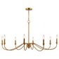 Vaxcel Annabelle 8-Light Chandelier in Muted Brass, , large