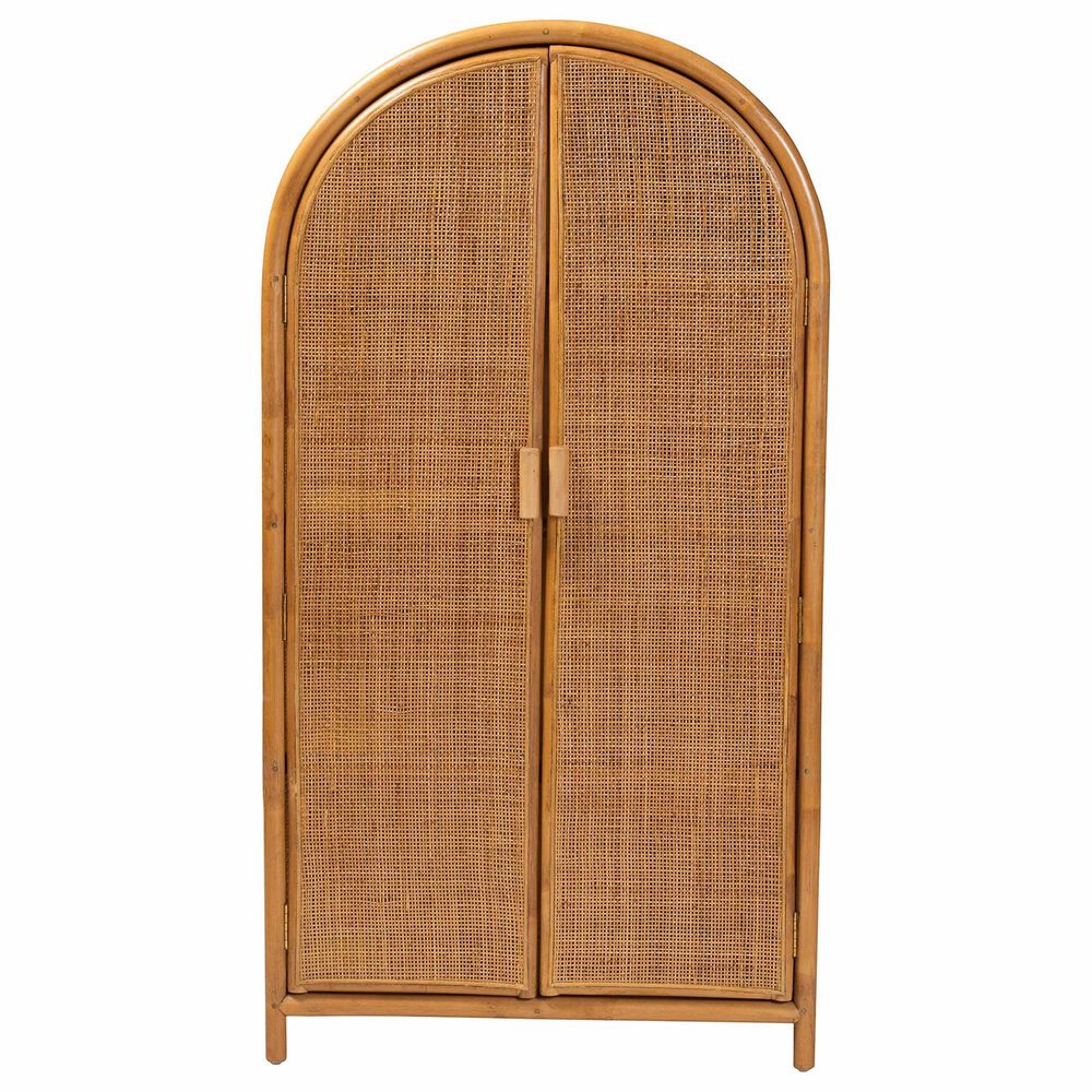 Baxton Studio Paloma 2-Door Large Storage Cabinet in Light Honey, , large