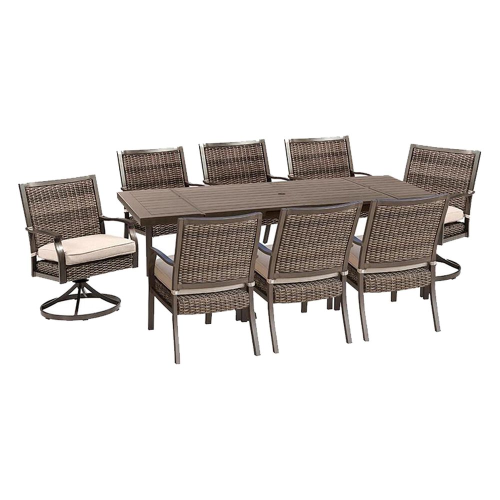 Clear Creek Collection 9-Piece Patio Set in Cast Ash, , large