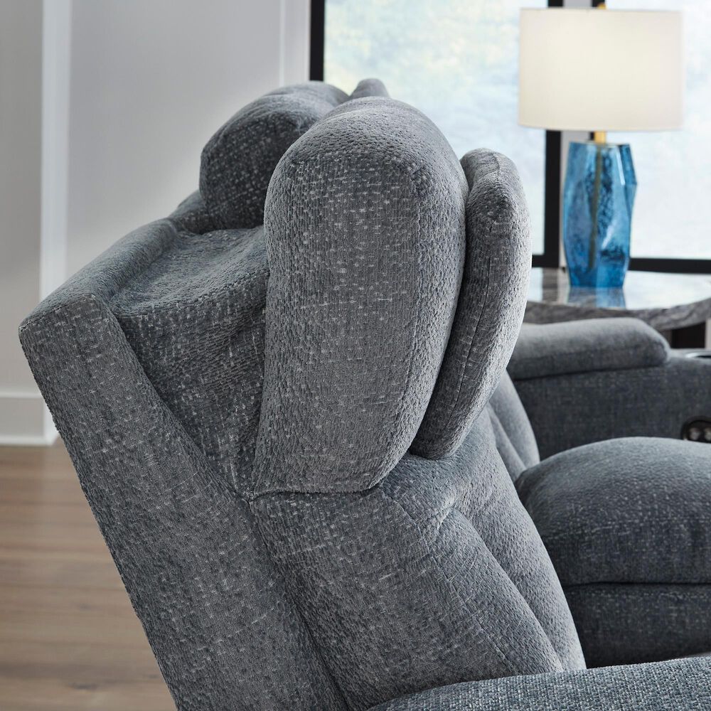 Ashley Forest Lake Power Reclining Sofa in Steel, , large