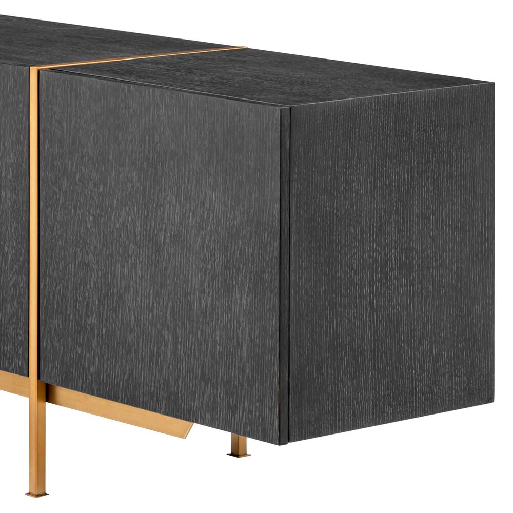 Eichholtz Brazilian Dresser in Charcoal Grey and Brushed Brass, , large