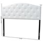 Baxton Studio Myra Full Headboard with White Upholstered in Black, , large