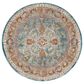 Safavieh Aria 6"6" Round Blue and Orange Area Rug, , large