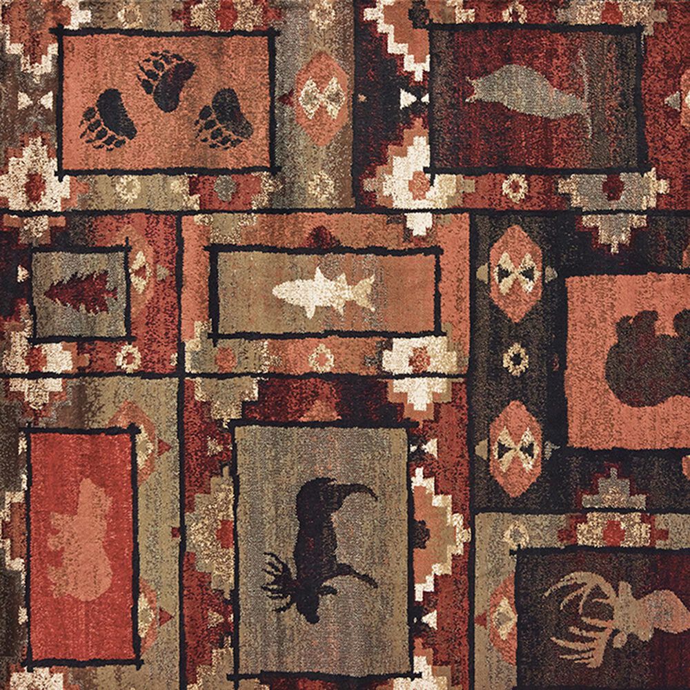 Oriental Weavers Woodlands 9601D 9&#39;10&quot; x 12&#39;10&quot; Brown Area Rug, , large