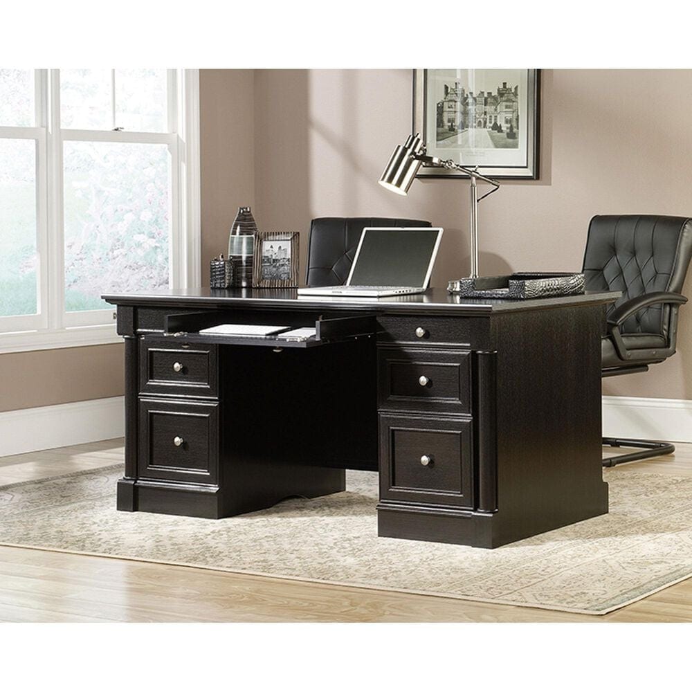 Sauder Palladia Executive Desk in Wind Oak, , large