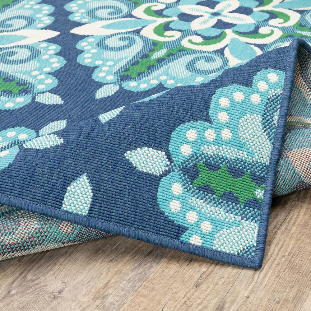 Oriental Weavers Meridian 2206B 2&#39;3&quot; x 7&#39;6&quot; Blue Runner, , large