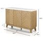 Furniture of America Nayel 3-Door Genuine Marble Top Server in Natural, , large