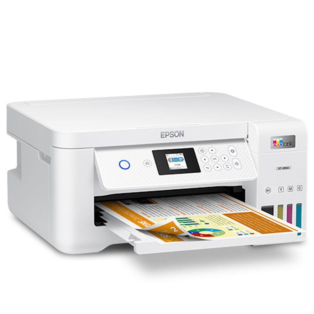 Epson EcoTank ET-2850 Wireless Color All-in-One Cartridge-Free Supertank Printer with Scan, Copy and Auto 2-sided Printing, , large