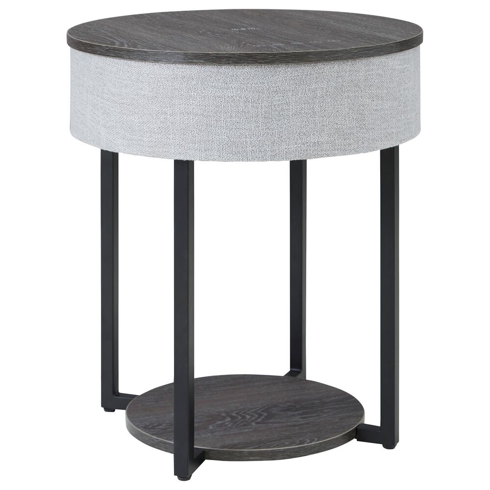 Ashley Sethlen Accent Table with Speaker in Gray and Black, , large
